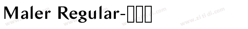 Maler Regular字体转换